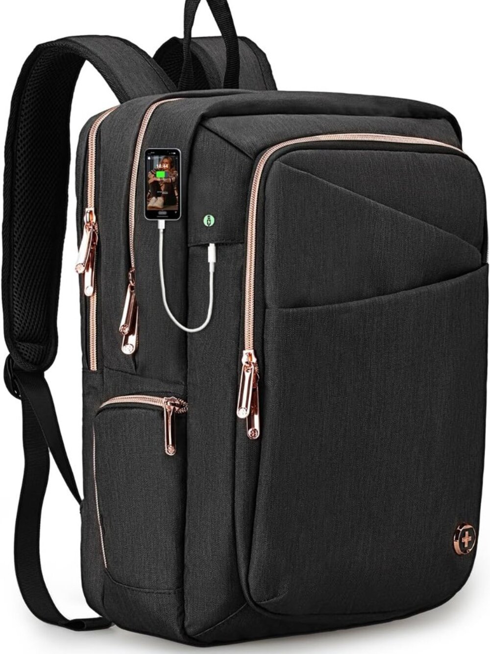 Swissdigital Design Laptop Backpack Black 15.6” USB Port